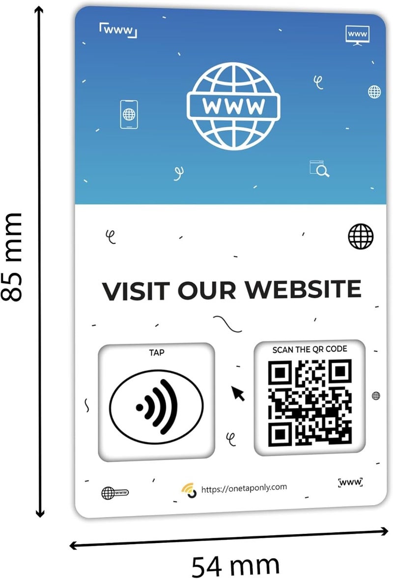 One Tap Only NFC Business Cards 1 Pack – Contactless Smart Tap & QR Code – Compatible with Website Review System – Reusable Feedback Tool for Restaurants, Local Businesses – Works with All Phones - Image 3